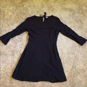3/4 Sleeve Black Dress